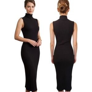 HOUSE OF HARLOW 1960 Sleeveless Ribbed Bodycon Midi Dress - Size M